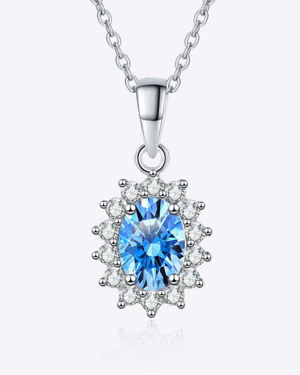 Radiant Elegance Lab-Created Diamond Necklace with Moissanite Highlights