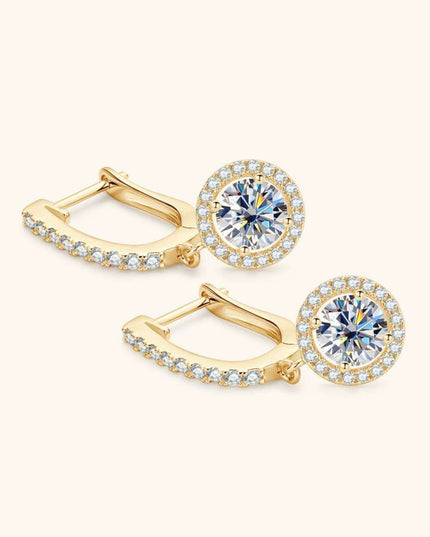 Radiant Moissanite Teardrop Earrings - Sterling Silver Sophistication