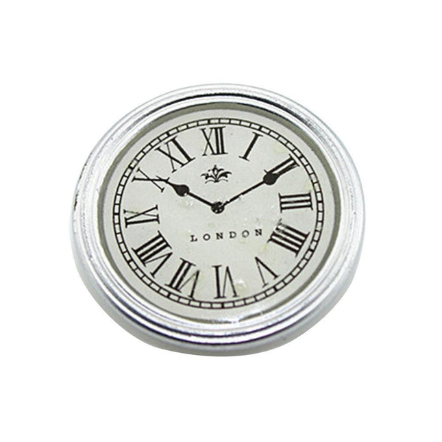 Charming Miniature Resin Wall Clock Set for Dollhouses - Decorative Duo