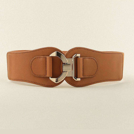 Elegant Alloy Closure Elastic Waist Belt for Stylish Comfort