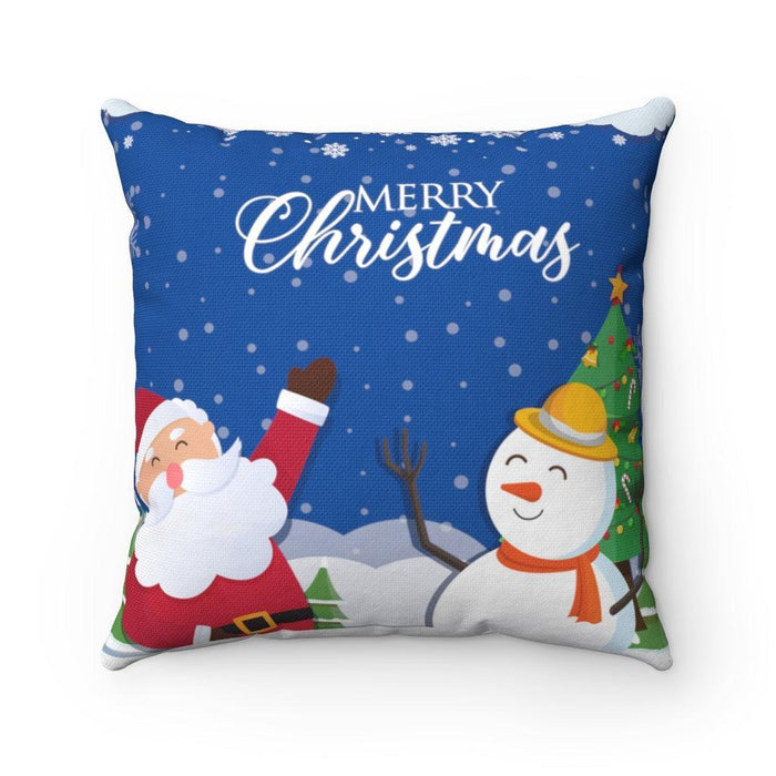 Reversible Joyeux Noel Decorative Pillow Cover - Stylish Two-Print Cushion Case