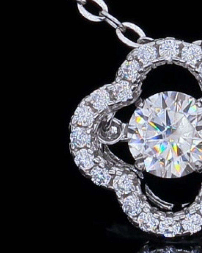 Ethereal Blossom Lab-Grown Diamond Pendant Necklace - Classic Sophistication