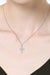 Elegant Sterling Silver Cross Necklace with Lab Grown Diamond Detail