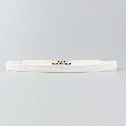 Elegant Adjustable PU Elastic Skinny Belt for Effortless Style
