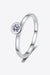 Elegant 925 Sterling Silver Moissanite Solitaire Ring with Rhodium Plating