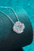 Sleek Geometric Lab-Diamond Pendant Chain Necklace with Sparkling Moissanite