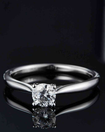 Platinum Moissanite Engagement Ring - Exquisite Symbol of Love