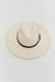 Elegant Beige Fedora Hat with Chic Belted Detail