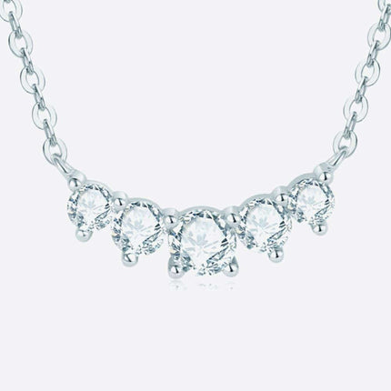 Elegant Moissanite Sterling Silver Pendant Necklace - A Touch of Luxury