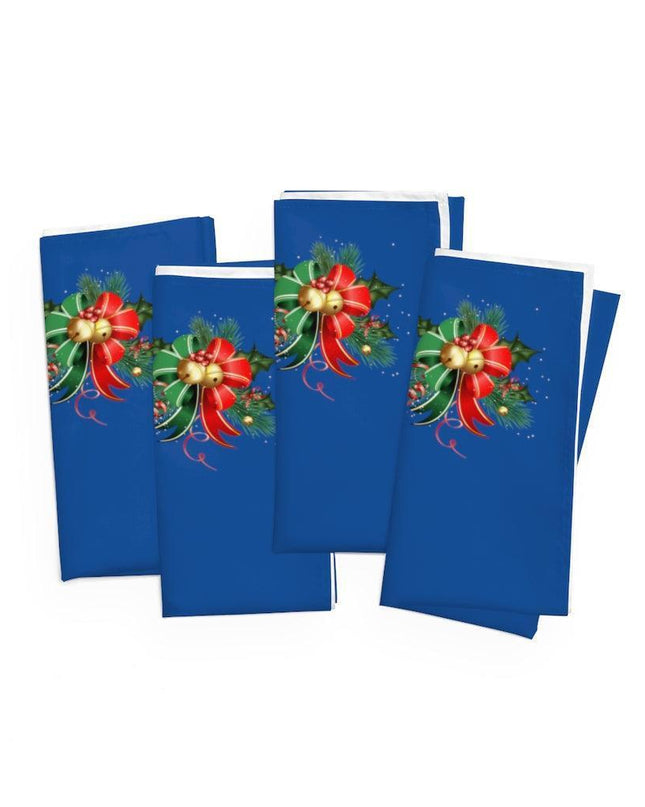 Blue Winter Wonderland Cocktail Napkin Set - Set of 4 for Elegant Table Settings
