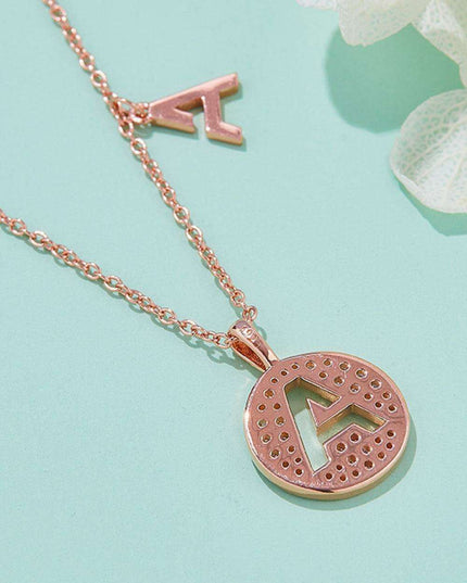 Radiant Moissanite Gemstone Pendant Necklace - Opulent Sterling Silver & 18K Rose Gold