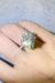 Radiant Heart Moissanite Sterling Silver Ring with Platinum Plating