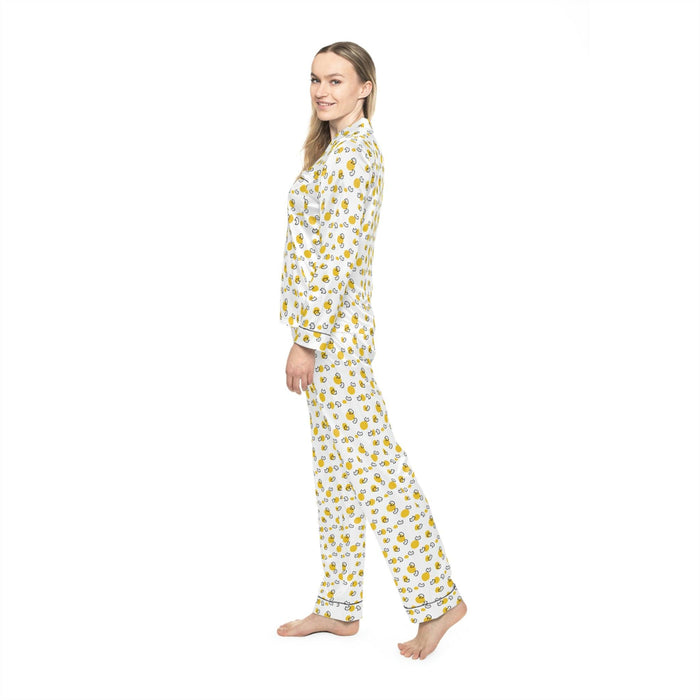 Vero Pet lover Women's Satin Pajamas-Clothing, Shoes & Accessories›Women›Apparel›Lingerie, Sleep & Lounge›Pajama Sets-Vero-XS/S-Black-Très Elite
