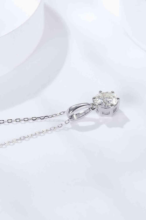 Radiant Elegance: 2 Carat Lab-Diamond Pendant Necklace Set