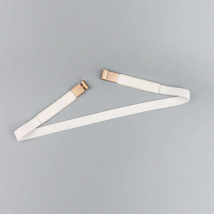 Elegant Adjustable PU Elastic Skinny Belt for Effortless Style