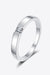Inlaid Moissanite Rhodium-Plated Ring-Trendsi-Silver-4-Très Elite