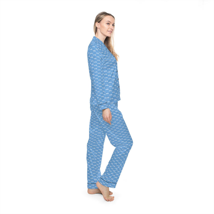 Vero romantic pastel blue Mono Women's Satin Pajamas