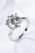 Timeless Elegance: 5 Carat Moissanite Solitaire Ring in Platinum-Plated Sterling Silver