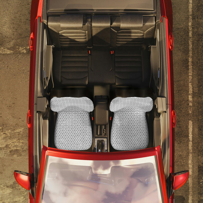 Maison d'Elite Hexagon Unique Car Seat Covers - Set of 2-All Over Prints-Printify-49.60" × 18.50"-Black-Très Elite