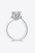 Elegant Platinum-Plated Sterling Silver Lab Diamond Ring Set with Moissanite Glow