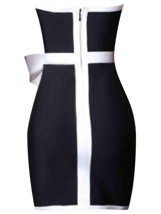Sophisticated Strapless Bow Mini Dress | Flirty & Elegant Cocktail Attire
