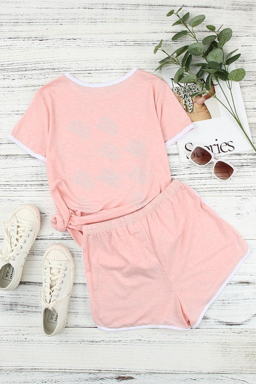 Comfy Graphic Tee and Shorts Lounge Set
