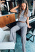 Effortlessly Chic Lounge Set with Ribbed Crop Top and Wide Leg Pants