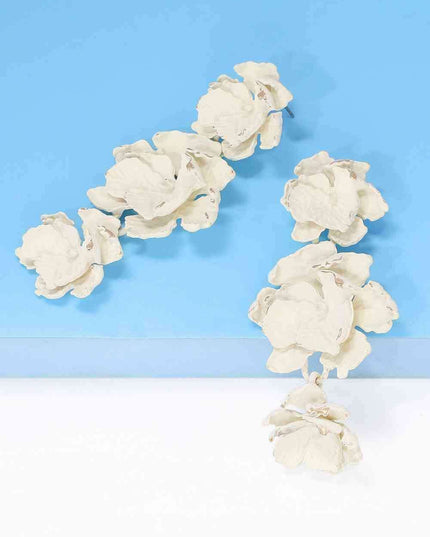 Chic Floral Zinc Alloy Dangle Earrings - Style Elevation