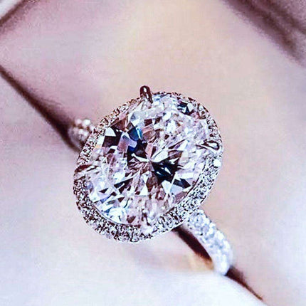 Modern Elegance Sterling Silver Ring with Lab-Grown Diamond and Zircon - Timeless Beauty