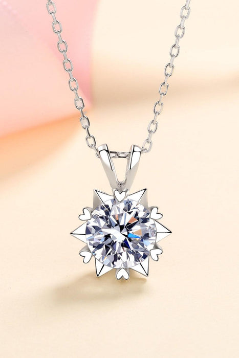 Radiant Elegance: Modern Lab Created Diamond Pendant Necklace in Sterling Silver
