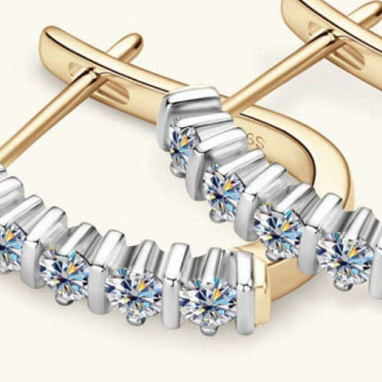 Elegant Moissanite Silver Stud Earrings in a Luxurious Gift Presentation Box