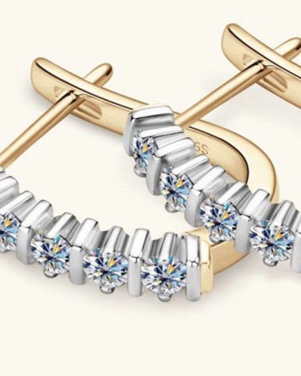 Elegant Moissanite Silver Stud Earrings in a Luxurious Gift Presentation Box