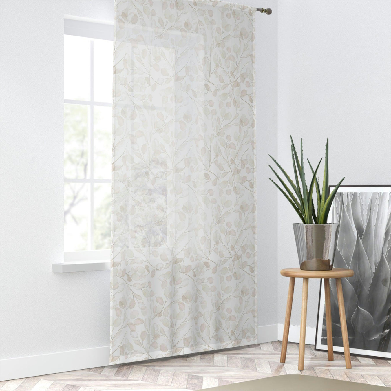 Maison d'Elite Personalized Window Curtains for Home Decor-Home Decor-Printify-Sheer-White-50" × 84"-Très Elite