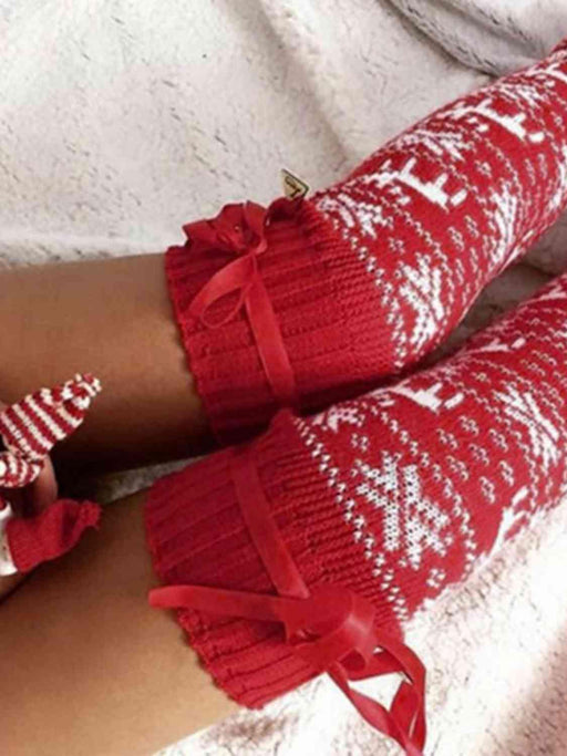 Snow Bow Socks - Winter Wonderland Comfort