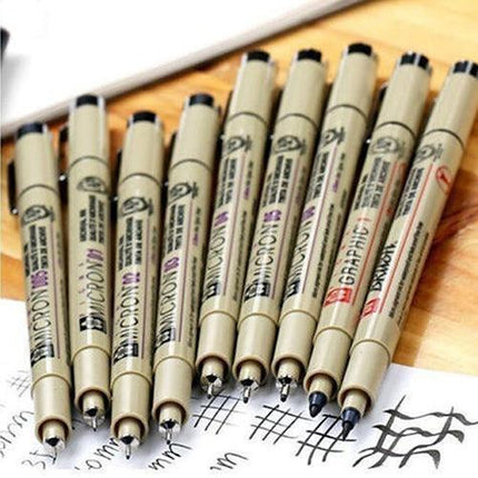 Micron Fine Liner and Brush Pen Collection - 9 Essential Tools for Artists and Professionals