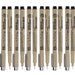 Fine Liner Drawing Ink Pens and Brush Set - 9 Piece Set for Artists and Professionals