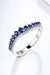 Elegant Lab-Grown Sapphire Silver Rings - Timeless Minimalist Style