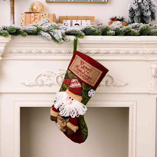 Jovial Christmas Stocking Ornament Piece