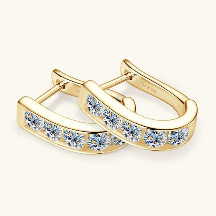Timeless Radiance: 1 Carat Moissanite Sterling Silver Earrings