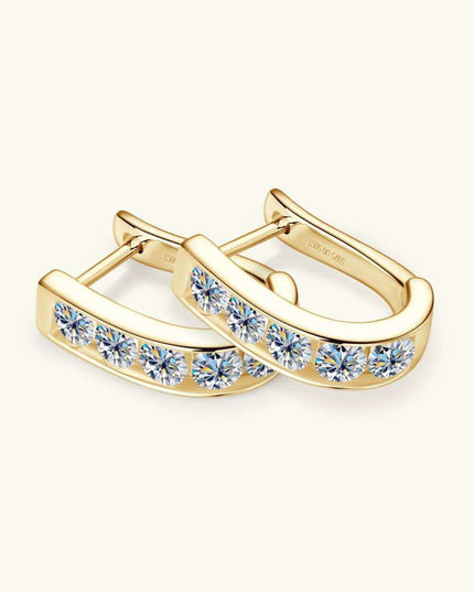 Timeless Radiance: 1 Carat Moissanite Sterling Silver Earrings