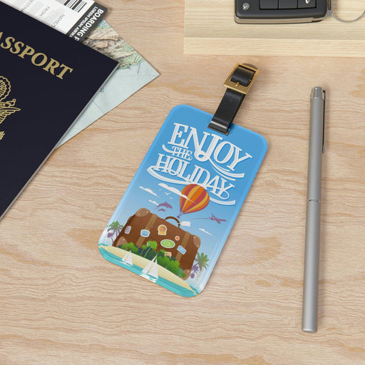 Holiday Bliss Acrylic Luggage Tag: A Stylish Travel Companion for Effortless Journeys