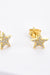 Starlit Zircon Earrings with Platinum and Gold Accents