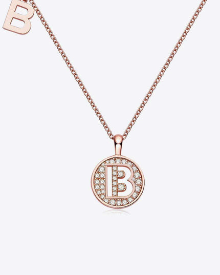 Radiant Moissanite Gemstone Pendant Necklace - Opulent Sterling Silver & 18K Rose Gold