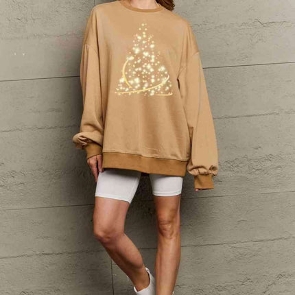 Cozy Affection Oversized Graphic Crewneck Sweater