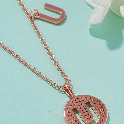 Timeless Glamour: Rose Gold Plated Sterling Silver Lab-Grown Diamond Pendant Necklace