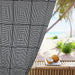 Customizable Monochrome Geometric Polyester Drapes - Stylish Window Curtains