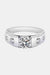 Exquisite 1 Carat Moissanite and Zircon Ring in Platinum-Plated 925 Sterling Silver - Sophisticated Luxury Ring