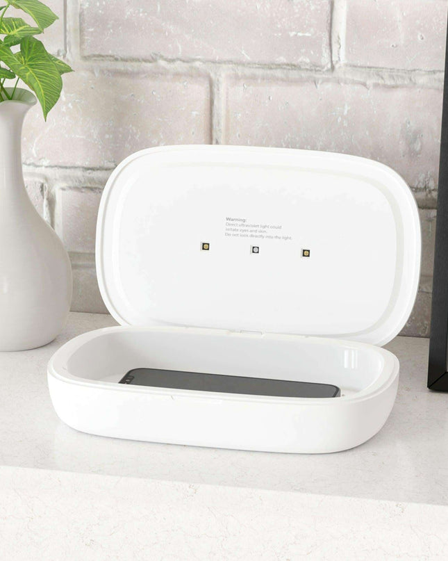 UV-C Phone Sanitizer and Wireless Charger with Enhanced Deep Clean Functionality