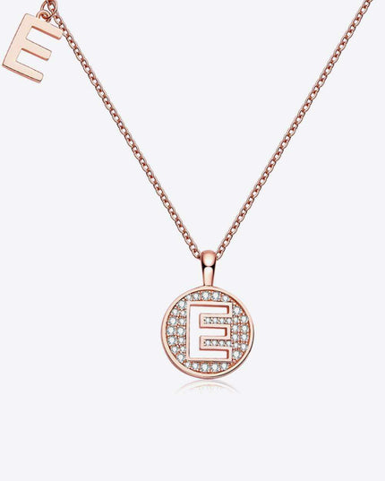 Radiant Moissanite Gemstone Pendant Necklace - Opulent Sterling Silver & 18K Rose Gold