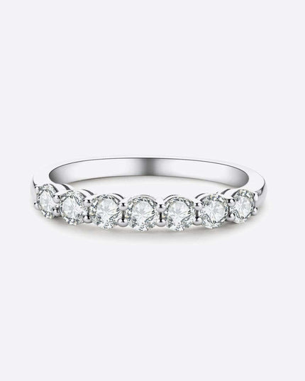 Platinum-Plated Sterling Silver Lab-Grown Diamond Ring – 0.7ct Sparkle